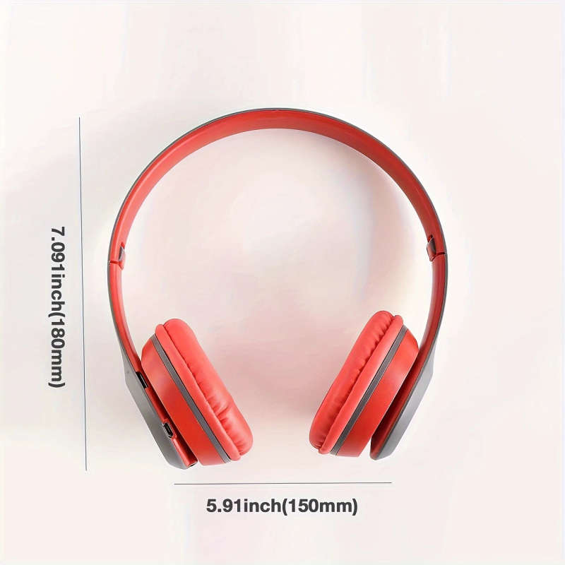 1pc Wireless Over-Ear Headphones 20H Playtime Wireless 5.0 Noise Reduction Comfortable Padded Ear