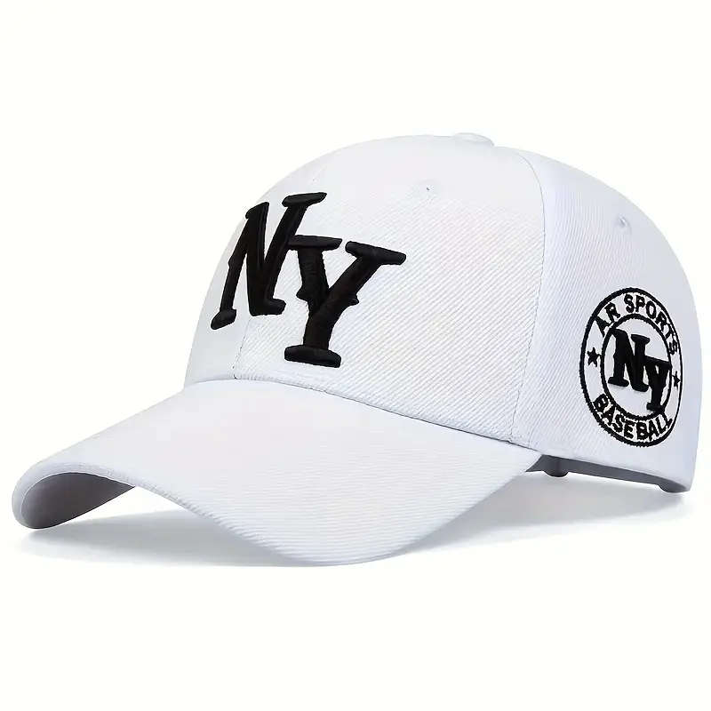 1pc Unisex Adjustable Polyester Baseball Cap with Embroidery Sun Protection Outdoor Sports Hat