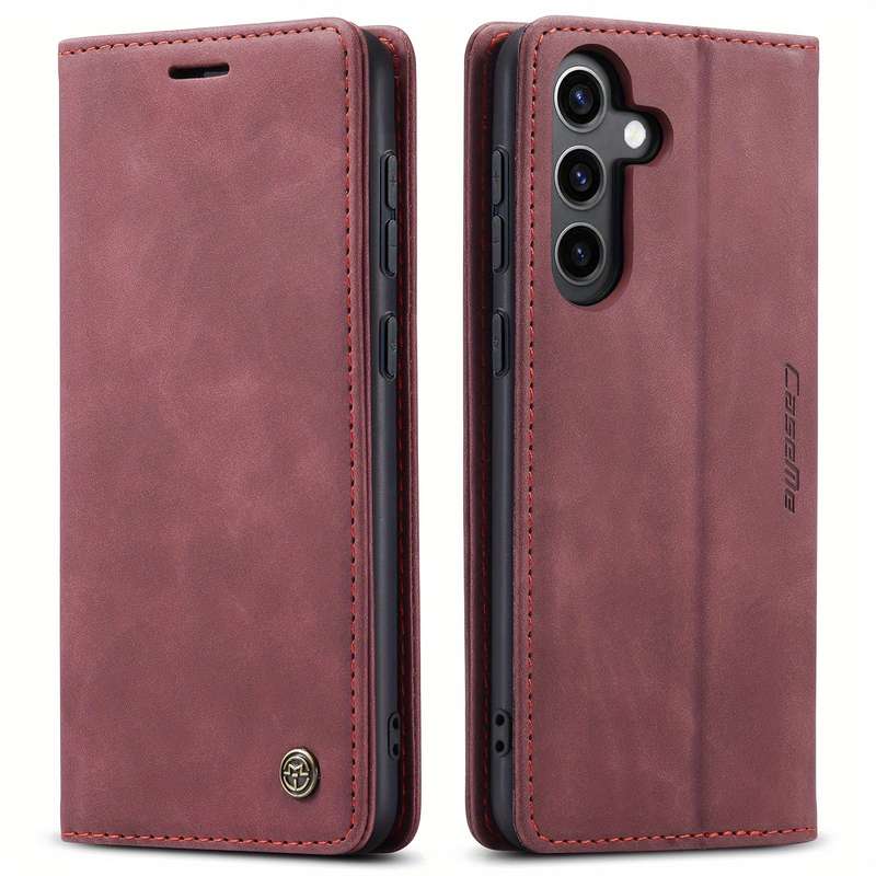 1pc Burgundy color For Samsung S24 Phone Cases