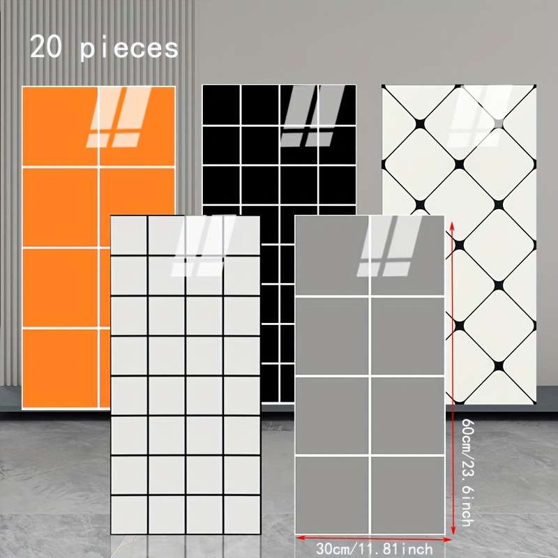 20 Pieces Wall StickersBright surface 8 grid