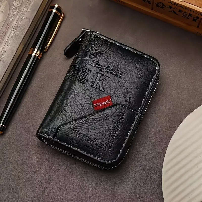 1pc Compact Retro PU Leather Wallet With Multiple Card Slots Portable Credit Card Holder Perfect Gif