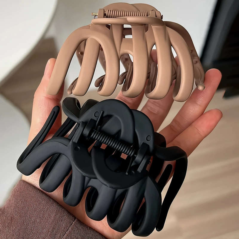 4 Large Matte Hair Claw Clips