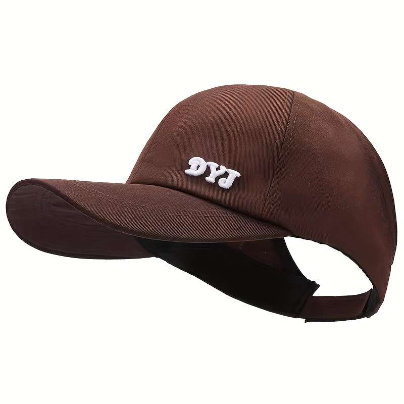 1pc Women's casual and versatile baseball cap with open top letter embroidery on the front of the