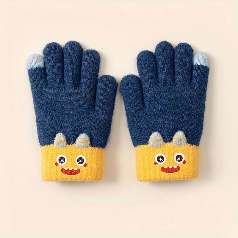 1 Pair Yellow Warm Gloves