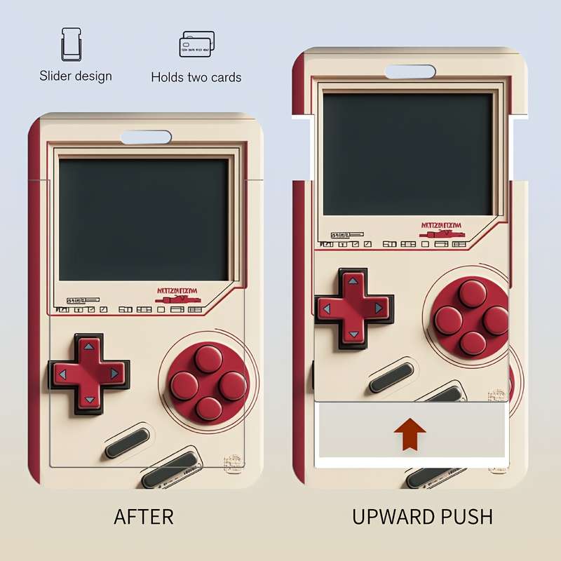 1pc One Pack Red and White Game Console Pattern Series Doctor Nurse Card Holder Bus Card Holder Cam