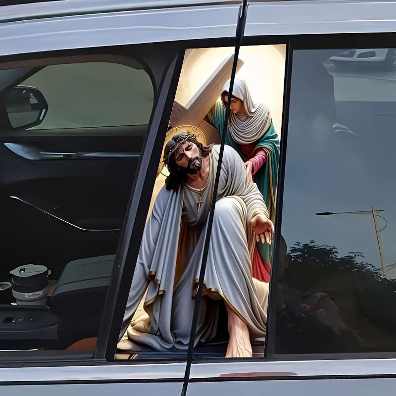 2pcs Jesus Christian Themed Stickers