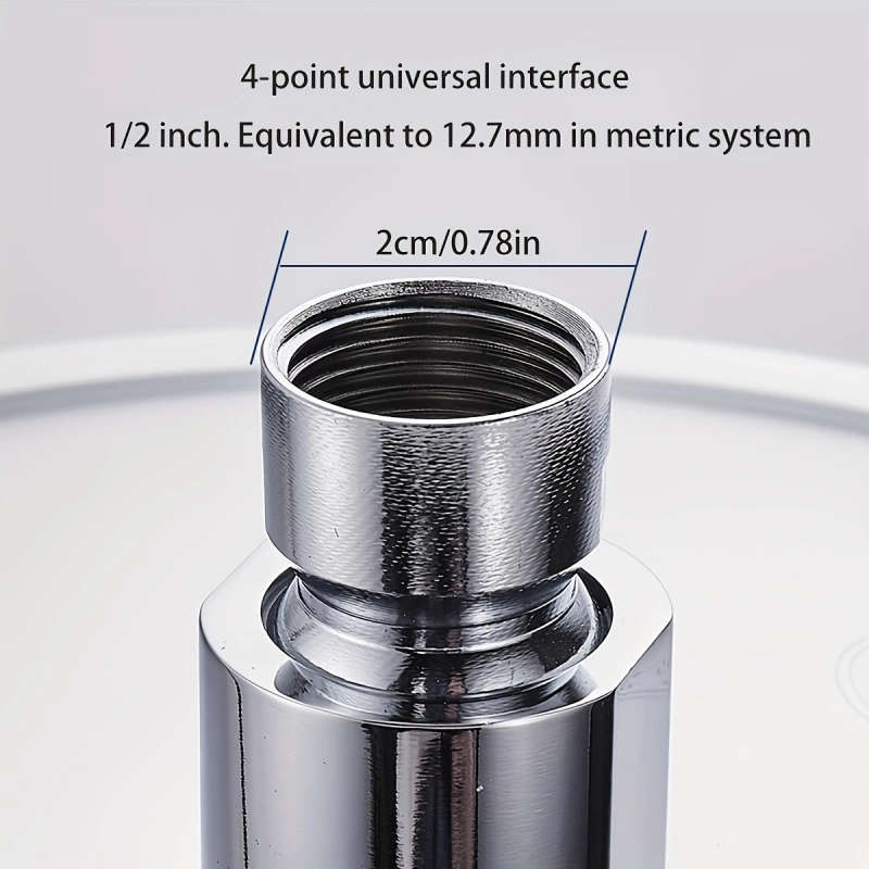 1pc High-Pressure Stainless Steel Shower Head 20cm Silicone Nozzle Enhanced Water Flow Easy Installa