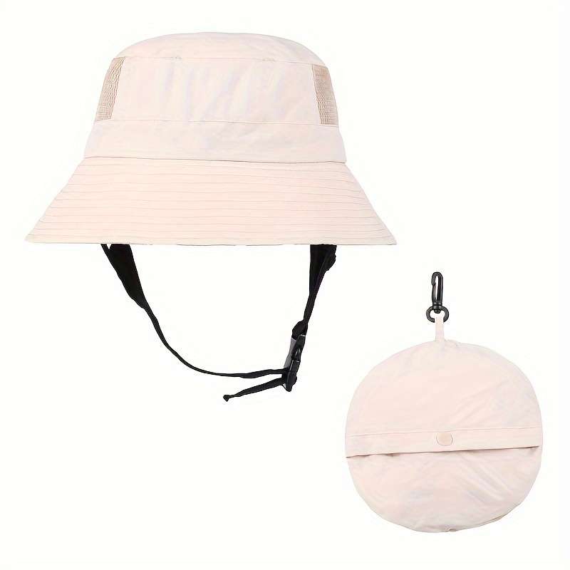 1pc Wide Brim Sun Protection Hat Foldable Outdoor Hiking Fishing Cap Quick-Drying Surfing Fis