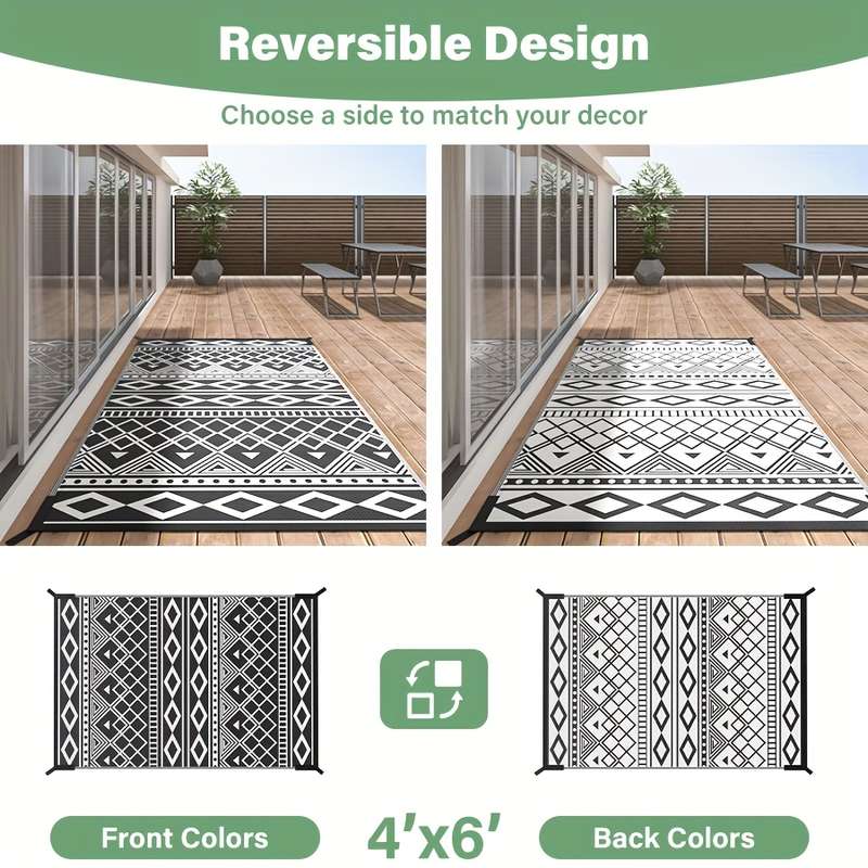 1Pc Black And White 182x274cm Floor Mat