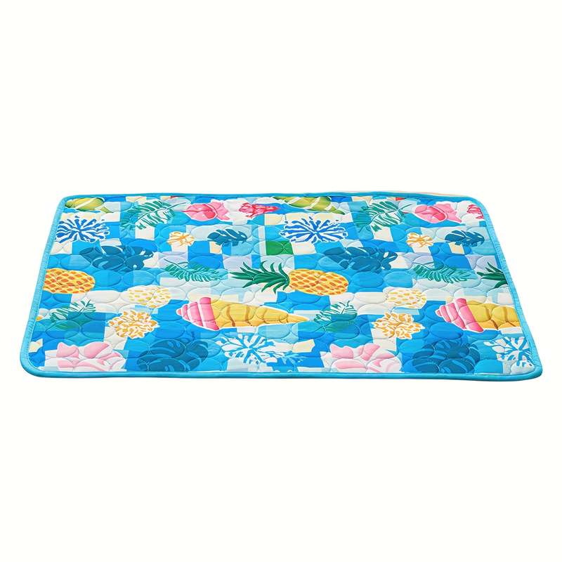 1piece Blue Snowflake Dog Paw Print Cooling Pad