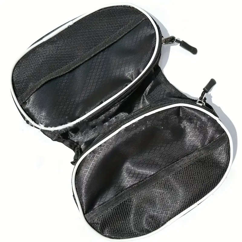 1pc Adjustable Strap Denim Handlebar Bag for Mountain Bike Cycling Frame Pannier Dual Side Bicycle T