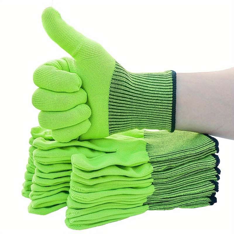 10 Pairs Tangerine One Size Fits All Multi Purpose Work Gloves