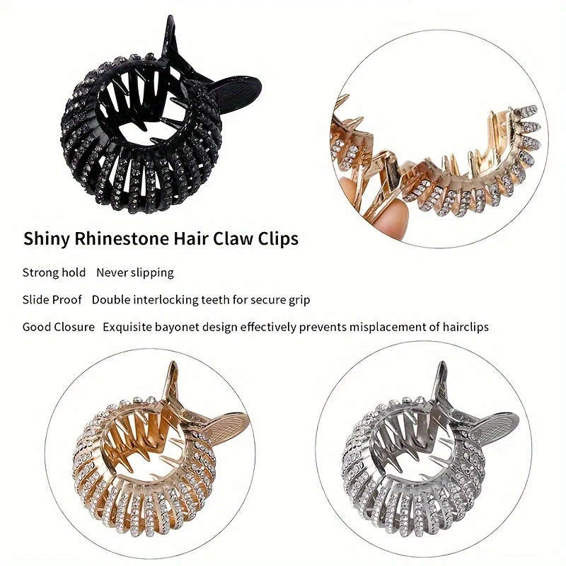 Set of 3 Elegant Ponytail Hair Clips