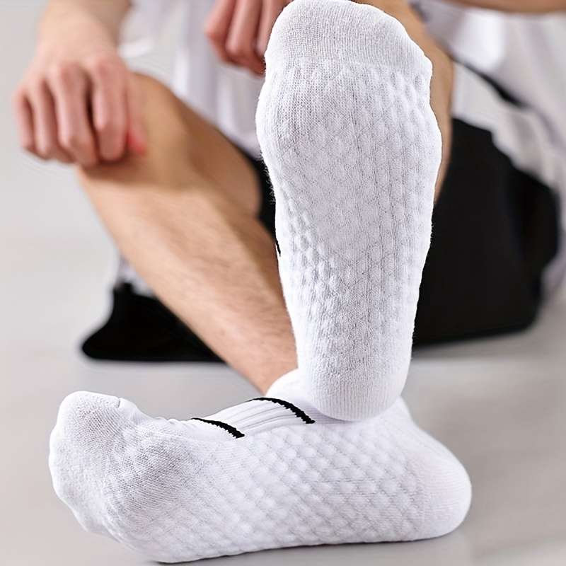 5 Pairs Grey And Orange One Size High Elastic Socks