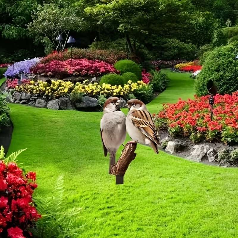 1pc 2D Flat  Charming  Bird Garden Stake Durable Pet Perfect for Outdoor Lawn and Patio Decor