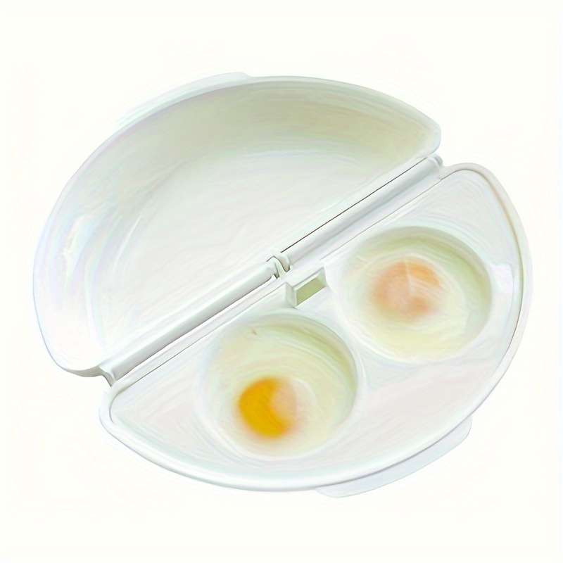 1pc Leak-Proof Microwave Egg Storage Container with Lid Portable Food Organizer for Camping