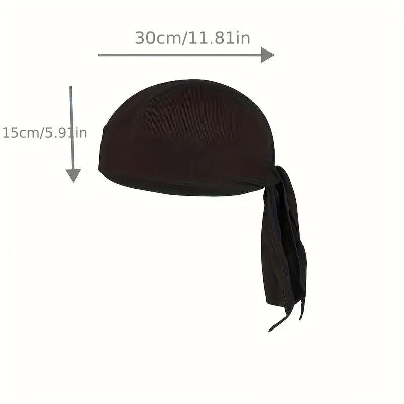 1pc Quick-Dry Sports Headband UV Protection Moisture-Wicking Breathable Pirate Bandana Cap