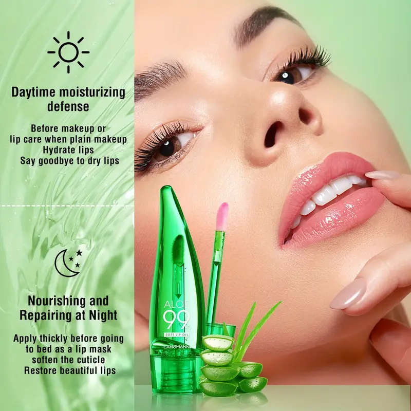Aloe Hydrating Lip Oil - Transparent - Moisturizing Gloss