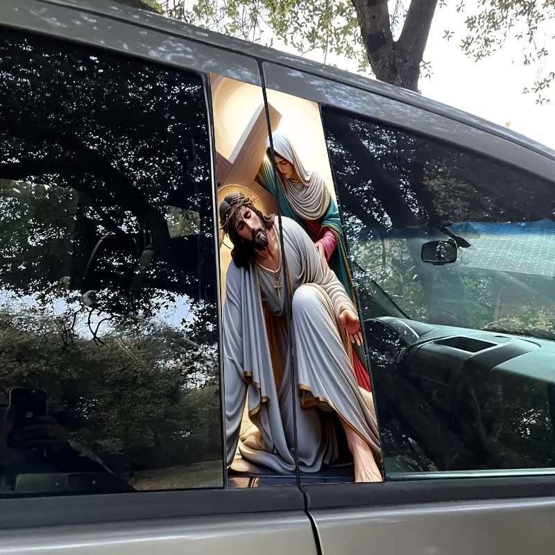 2pcs Jesus Christian Themed Stickers