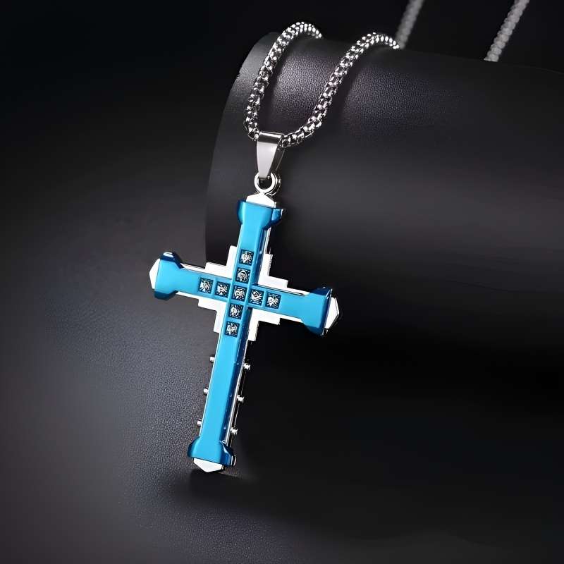 1 Piece Blue Jesus Theme Pendant