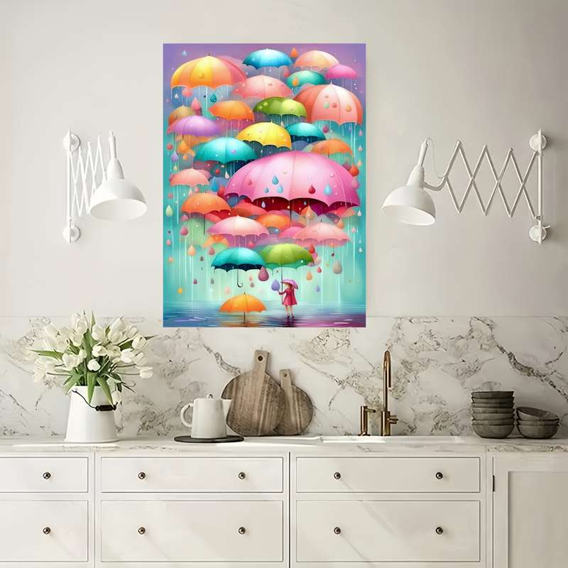 1000pcs Colorful Umbrella Puzzle Vibrant DIY Brain Teaser for Adults Family Fun