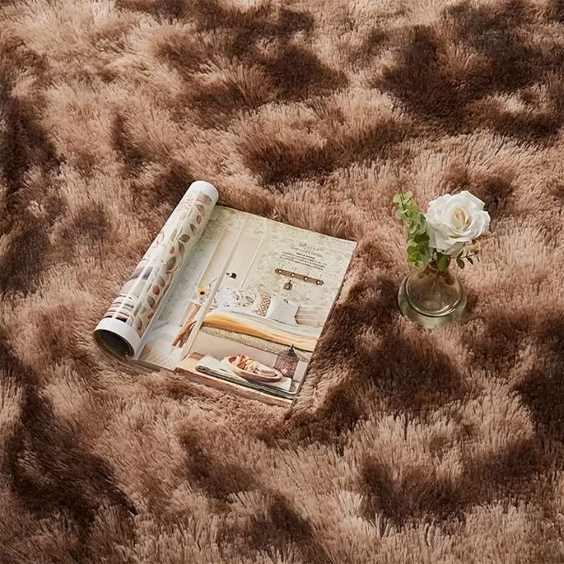 1Pc 80x120cm EmbroideRed Coffee Color Floor Mat
