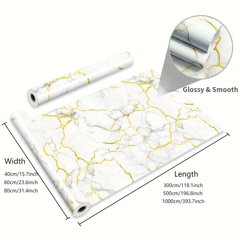 1PC Wall Stickers60x500cm 23.6x196.8inch Golden Streaked Elegance