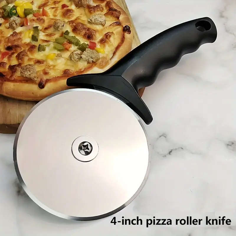 1pc Stainless Steel Pizza Cutter Perfect for Slicing Serving Ideal Baking Tool for Home and Professi