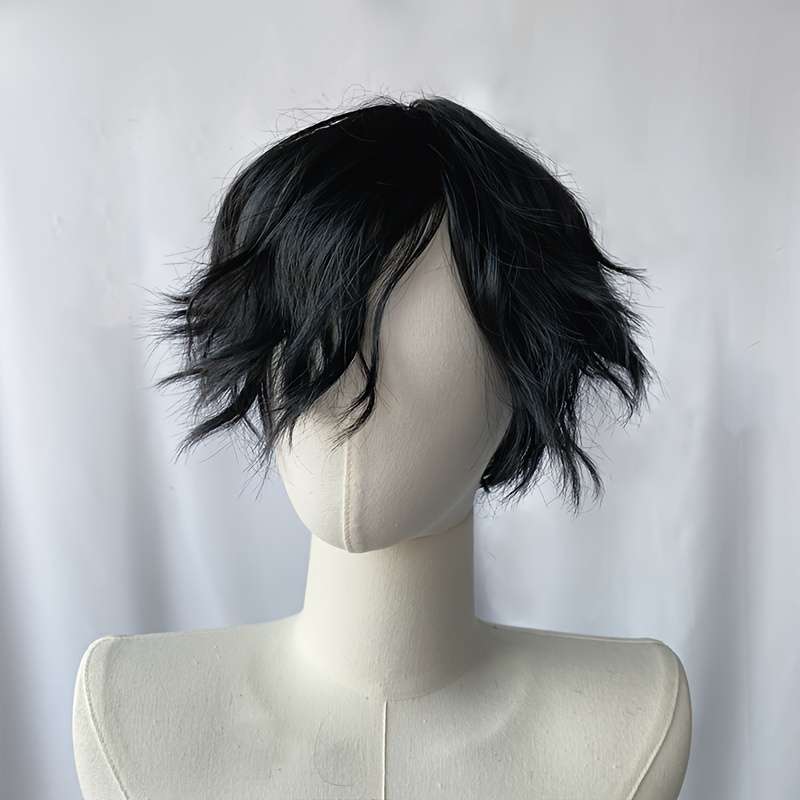 1Pc Black 20.32cm Fashion Design Wig
