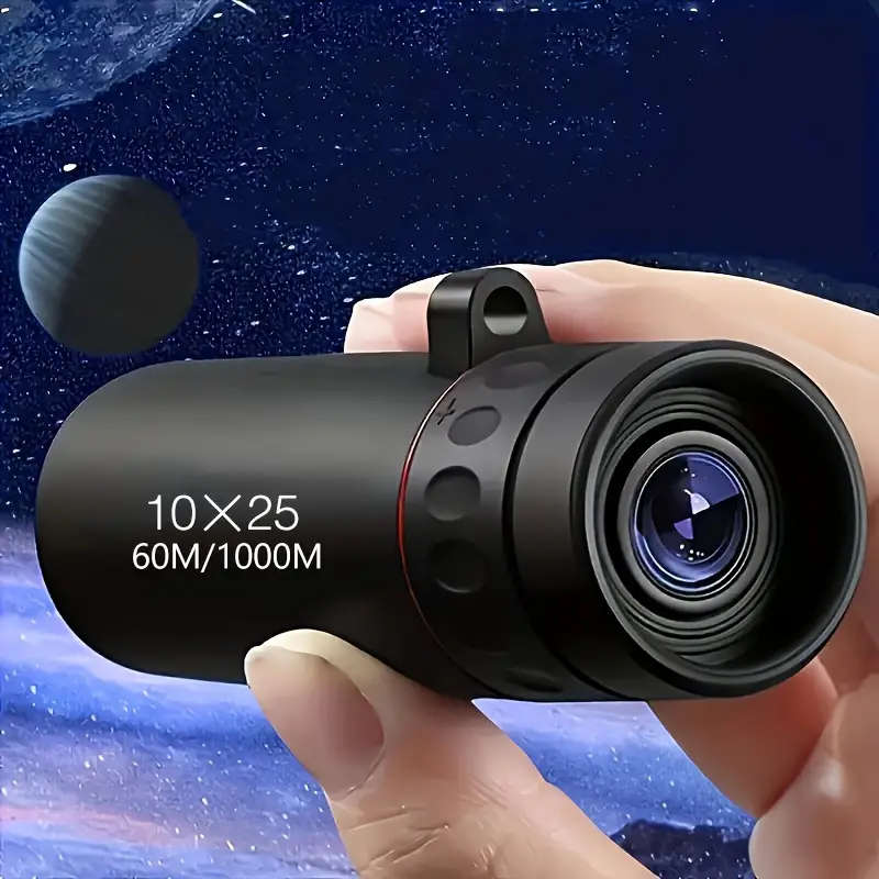 1pc High-Definition Monocular Telescope 10x25 Compact Design with Fixed Focus Ideal for Outdoor Adve