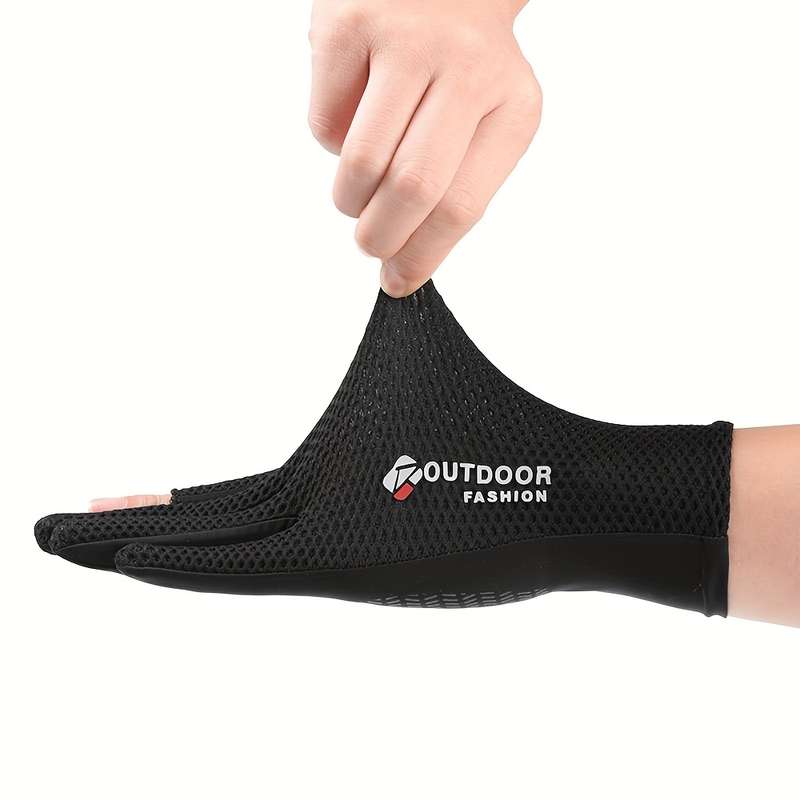 1 Pair Black One Size Outdoor Sports Gloves