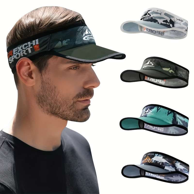 1pc Men'S Sun Hats with a Cool Elastic Design Featuring a Mesh Baseball Cap Style Ideal for Tenni