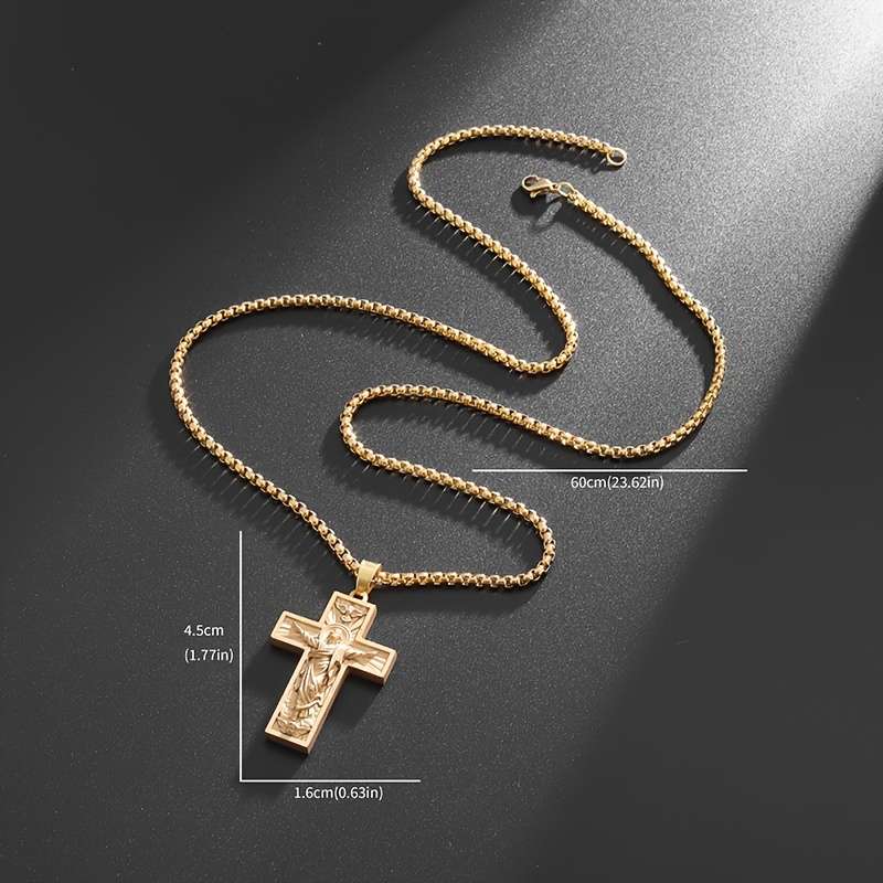 1 Piece Golden Jesus Theme Pendant