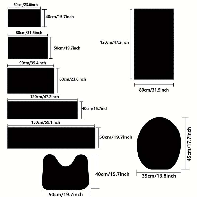 1Pc 50x80cm Floor Mat