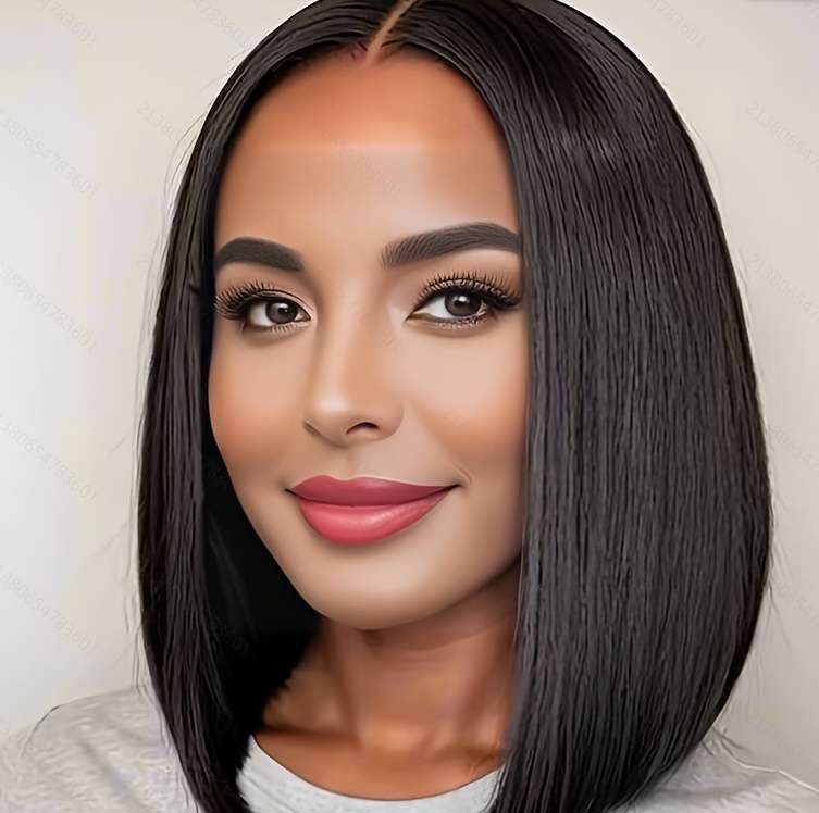 1Pc Black 30.48cm Fashion Design Wig