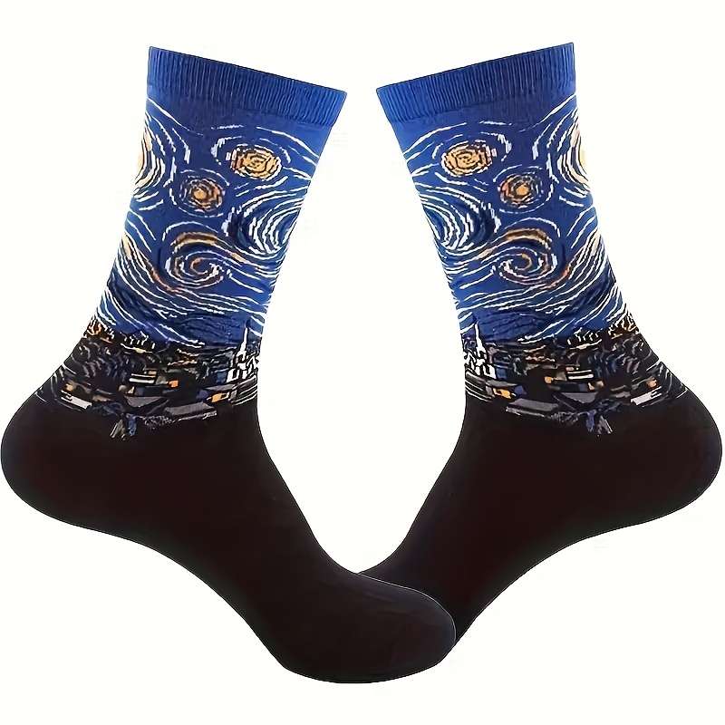 1 Pair Of Mixed Colors One Size Socks