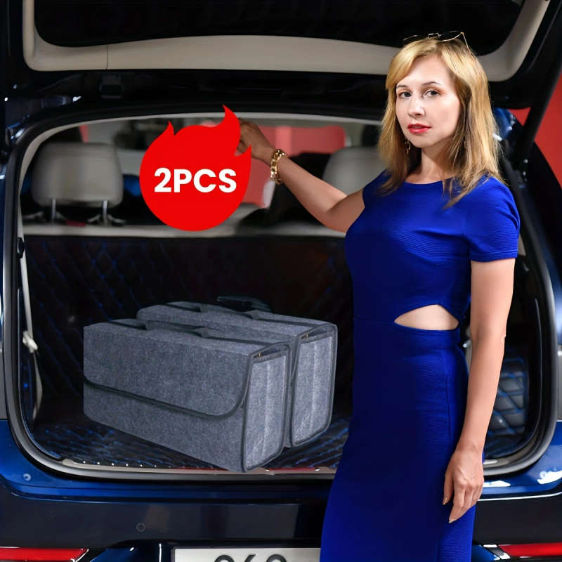 Thickened Felt Cloth Car Trunk Storage Box