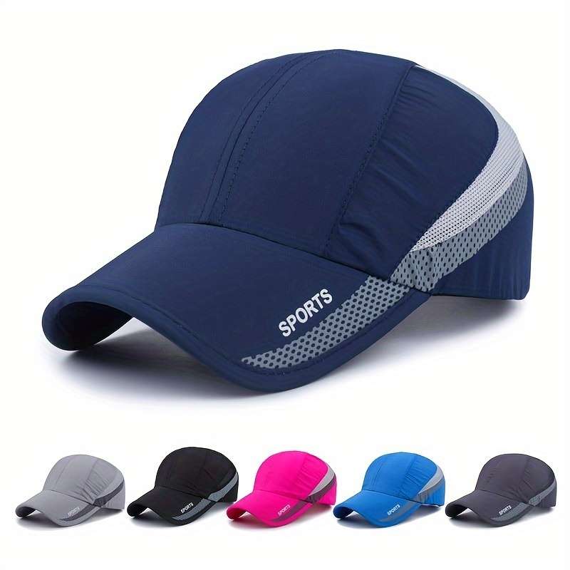 1pc 1 EDIKO Quick-Dry Sport Cap Adjustable Breathable Mesh Back Sun Protection Hat for Outdoor A