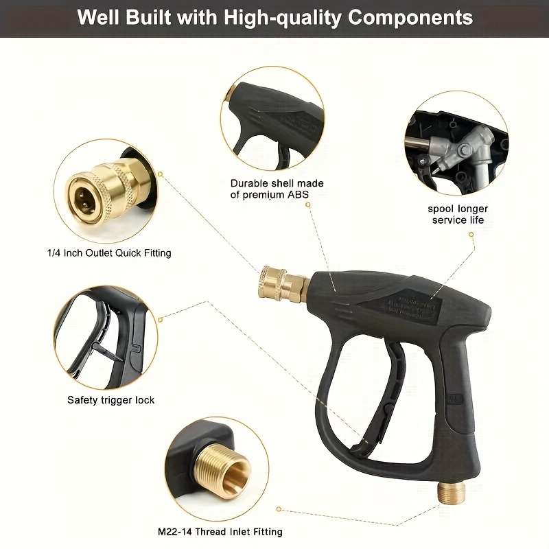 1Pc High Pressure Water Gun M22-14 Hose Connector