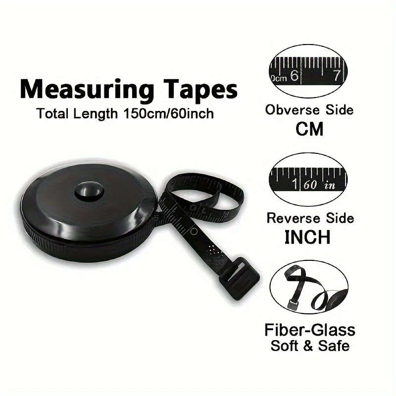 1pc 152.4cm Retractable Sewing Tape Measure Double-Sided Scale Metal Blade Positive Lock Ideal for S