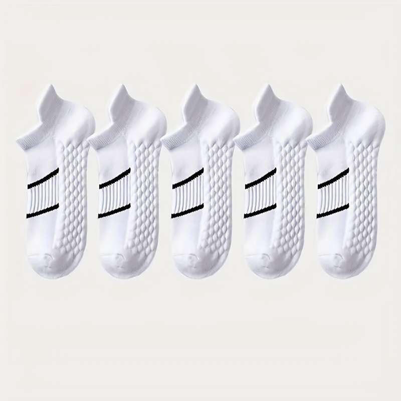 5 Pairs White One Size High Elastic Socks