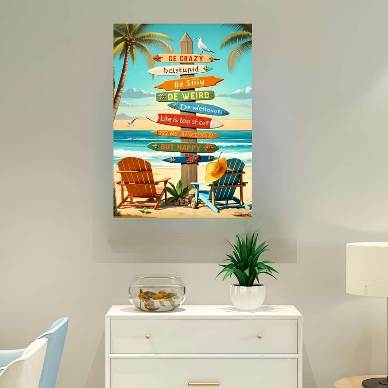 1000pcs Beach Sign Puzzle a Challenging DIY Brain Game Cardboard Puzzle Suitable fo