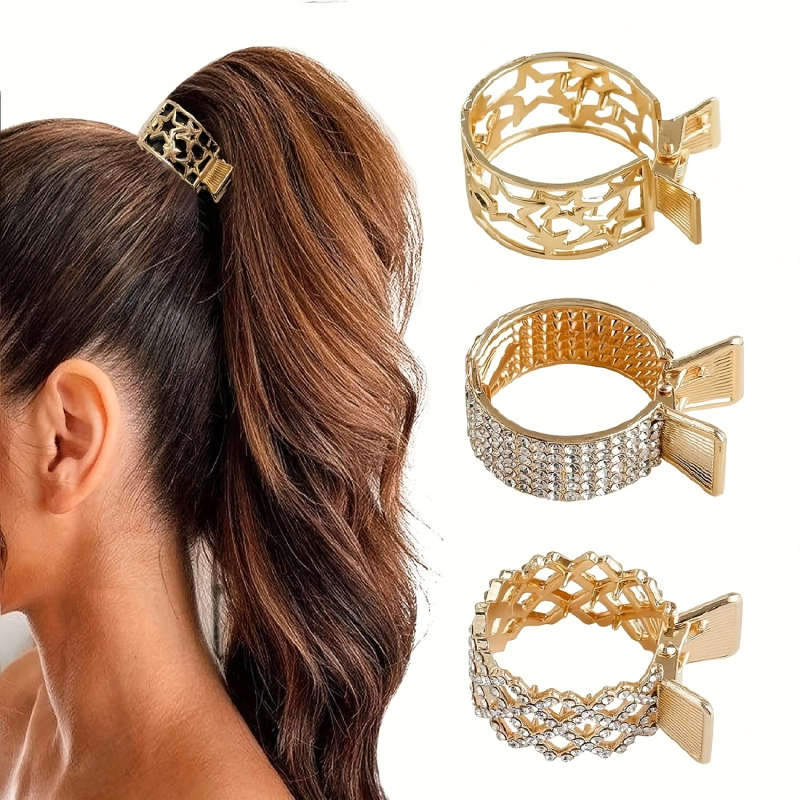 3-Pack Korean Style High Ponytail Clips