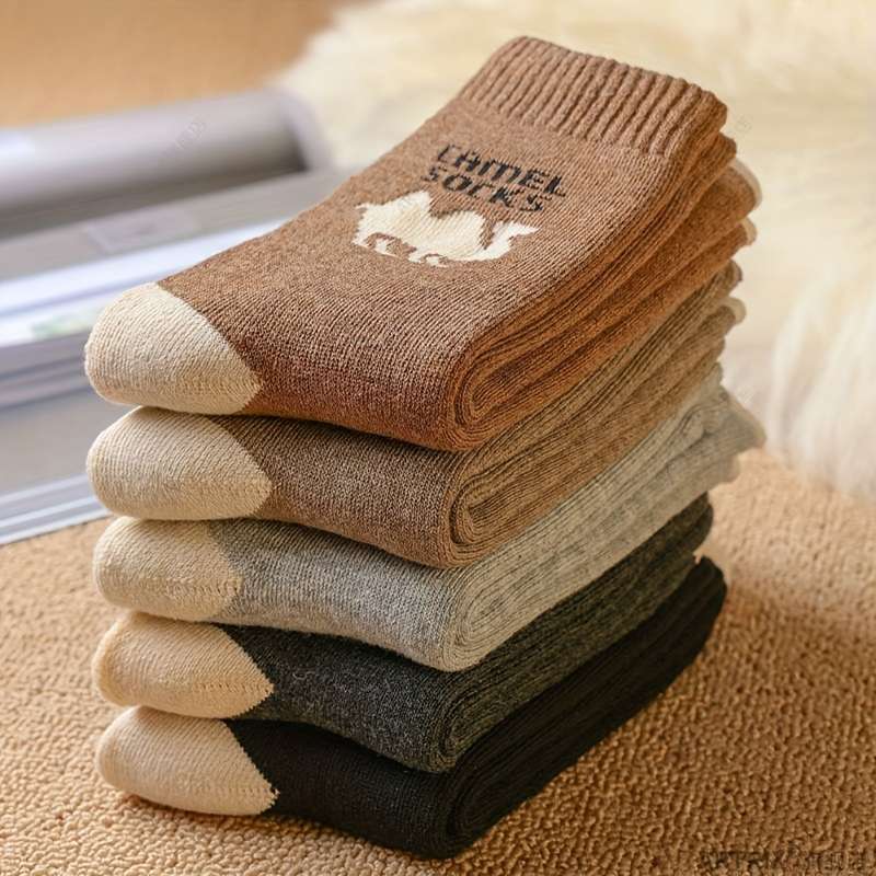 5 Pairs Multicolor One Size High Elastic Socks