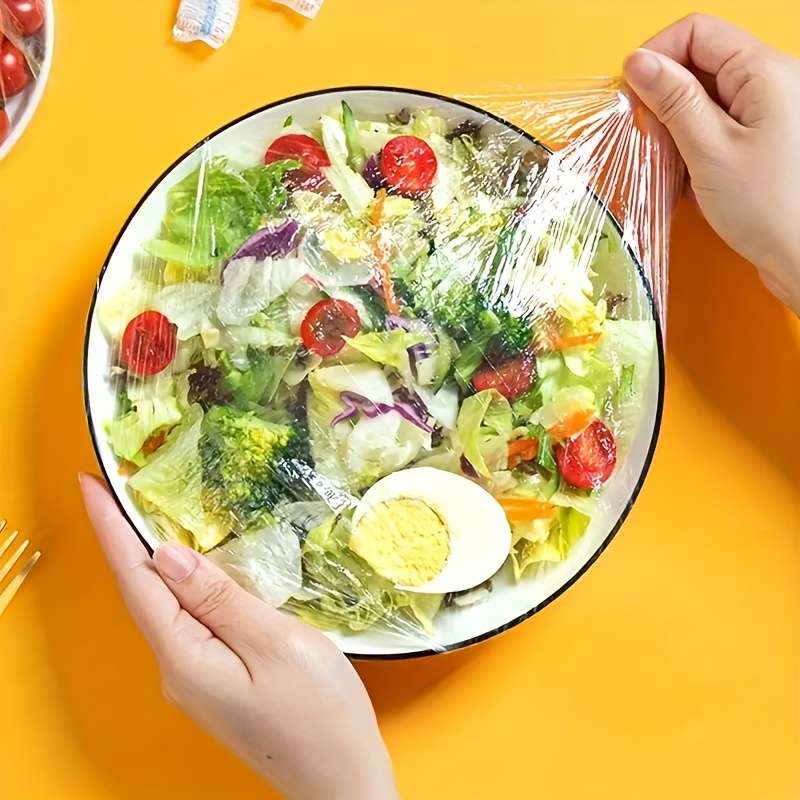 100 Pcs Food Grade Plastic Wrap Disposable