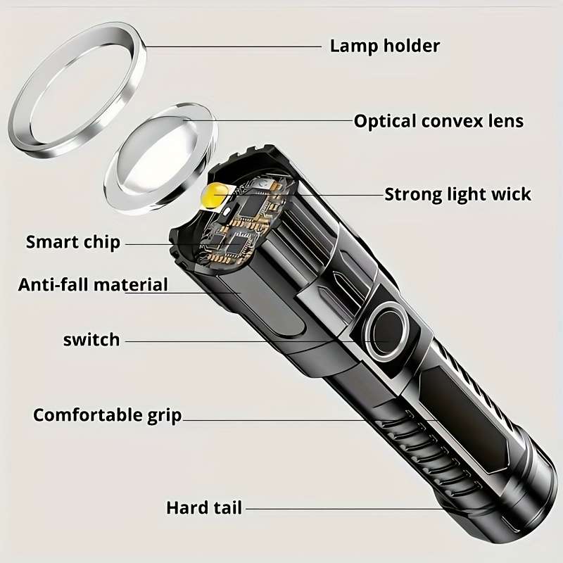 1PC 800mAh Torch   Flashlight