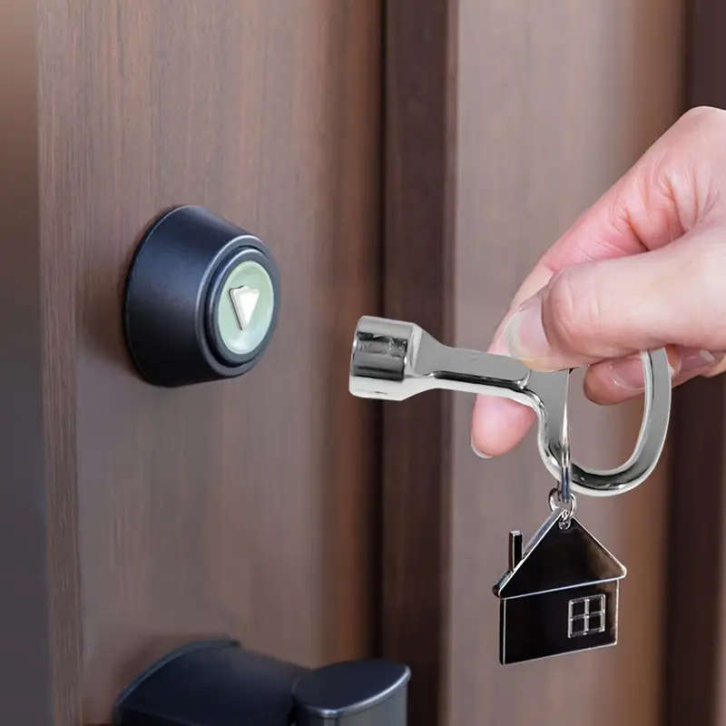 1pc Universal Triangular Key Wrench Metal Multifunctional Elevator Cabinet Switch Key for Train Cont