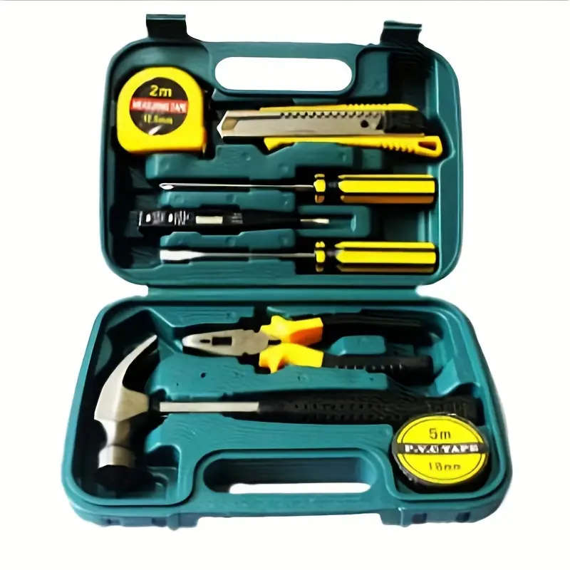Portable Multi-Function Tool Kit with Pliers Screwdrivers Hammer Tape Measure Art Knife Word Vice Du