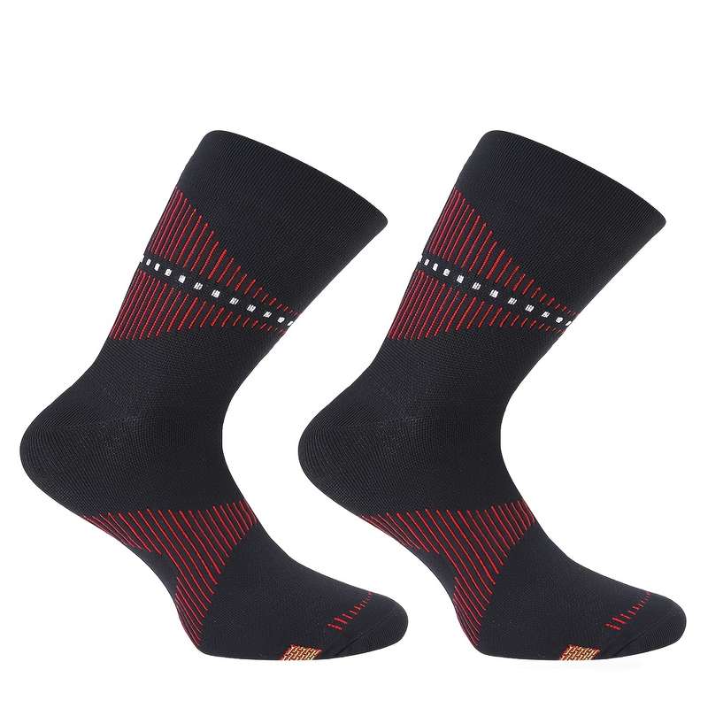 1 Pair Leopard Print Black Green One Size Socks