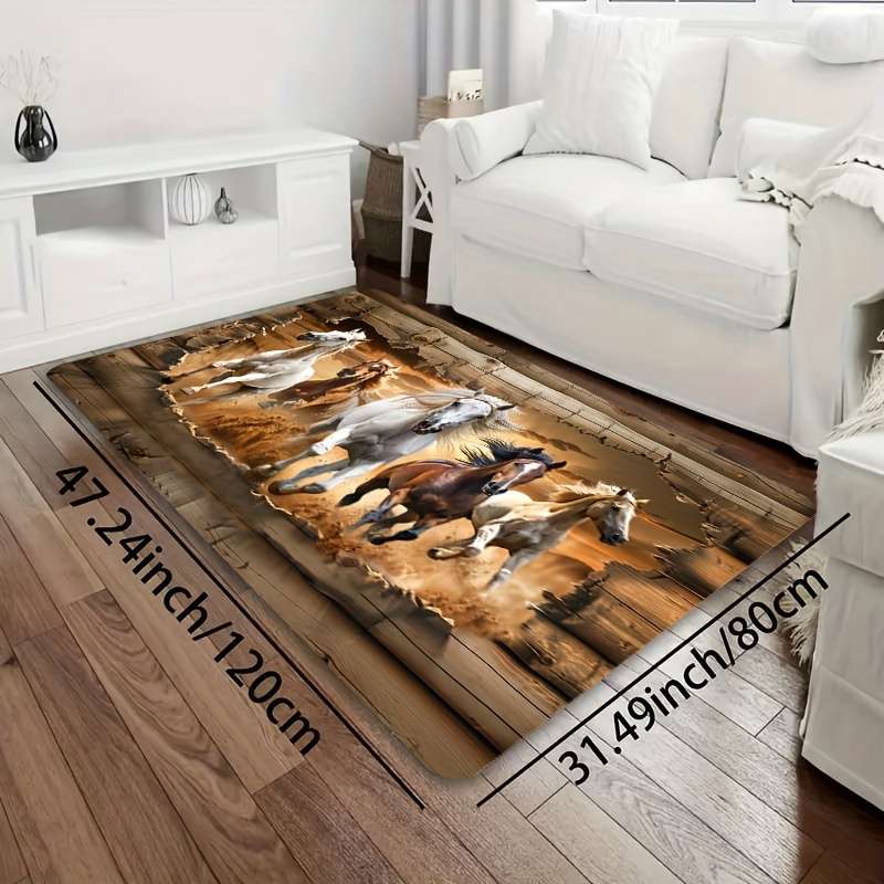 1Pc 19.69x31.49inch 50x80cm Wooden Wall Floor Mat